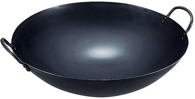 SUMMIT 日本製極鐵鍋/雙耳中華炒鍋, 1個, 黑色, 36cm