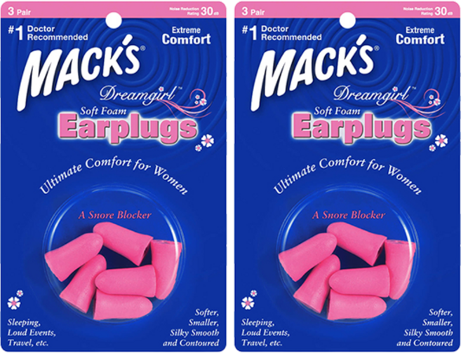 Macks 소프트 폼 드림걸 수면귀마개, 2개, 3쌍
