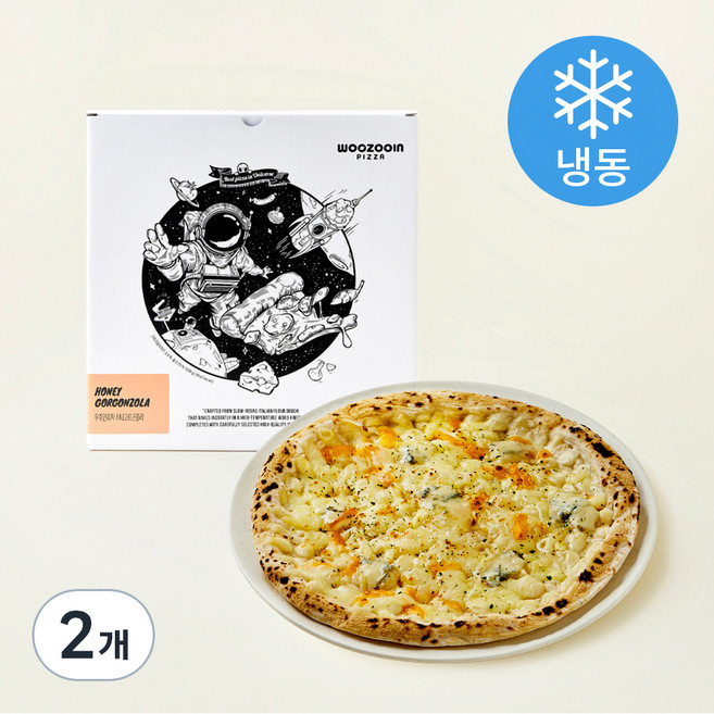 우주인피자 허니 고르곤졸라 (냉동), 338g, 1개입, 2개