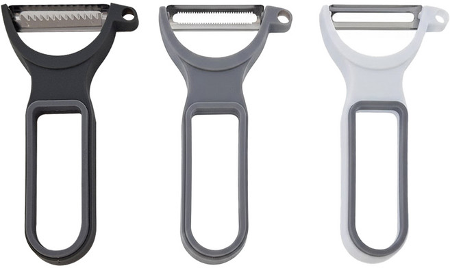 let's cook 樂司廚品 瓜刨, 黑色 + 灰色 + 白色, 3支