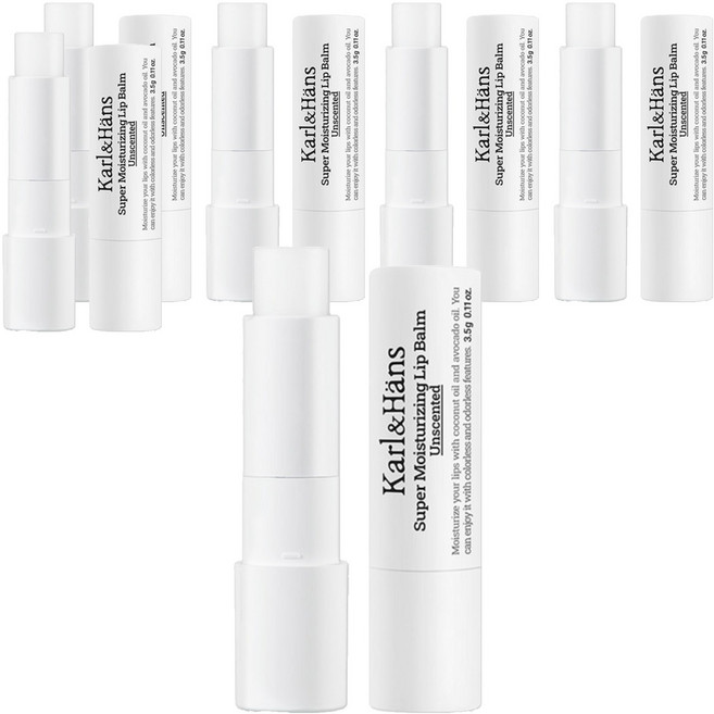 칼앤한스 슈퍼모이스처라이징 립밤 언센티드, 무향, 3.5g, 6개