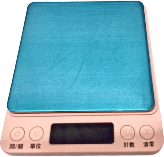 不鏽鋼電子秤 3kg/0.1g 繁中 電池款, 3kg, 櫻花粉, CAES0005PK