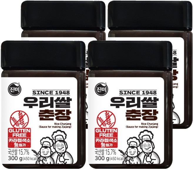 진미 우리쌀 춘장, 4개, 300g