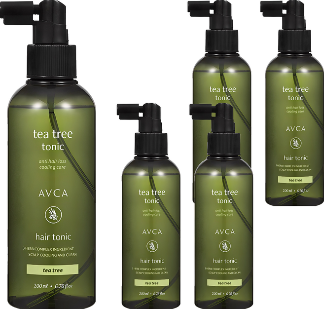 아브카 두피케어 탈모증상완화 티트리 헤어토닉, 200ml, 5개