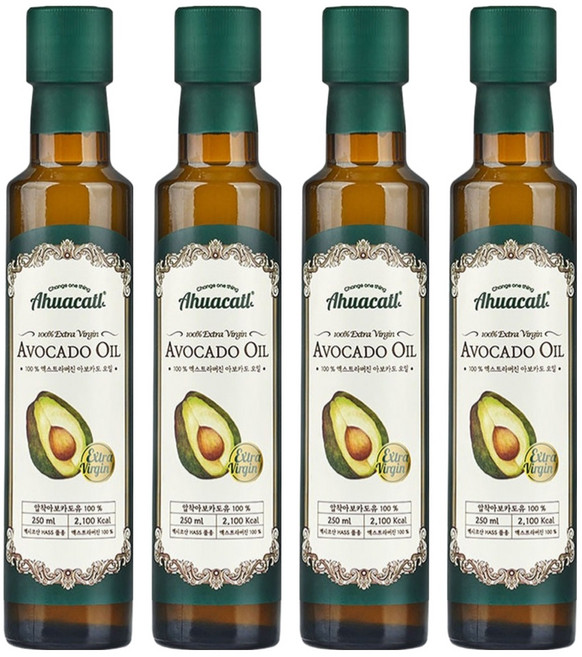 아후카틀 100% 엑스트라버진 아보카도오일, 250ml, 4개