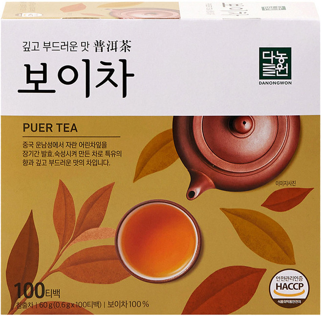 다농원 보이차, 0.6g, 100개입, 1개