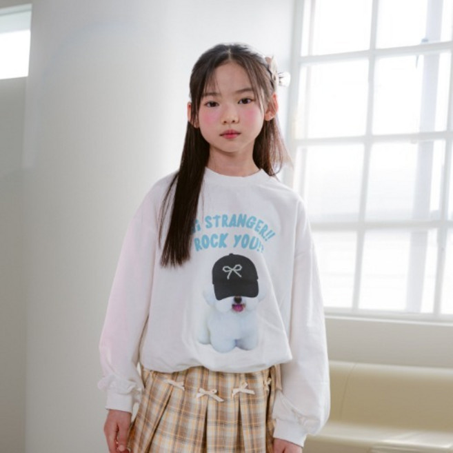 에스엠투 여아용 퍼피 맨투맨