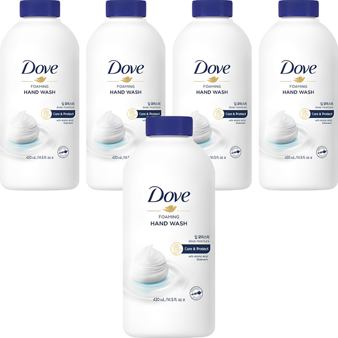 도브 포밍 핸드워시 딥 모이스처 리필, 430ml, 5개