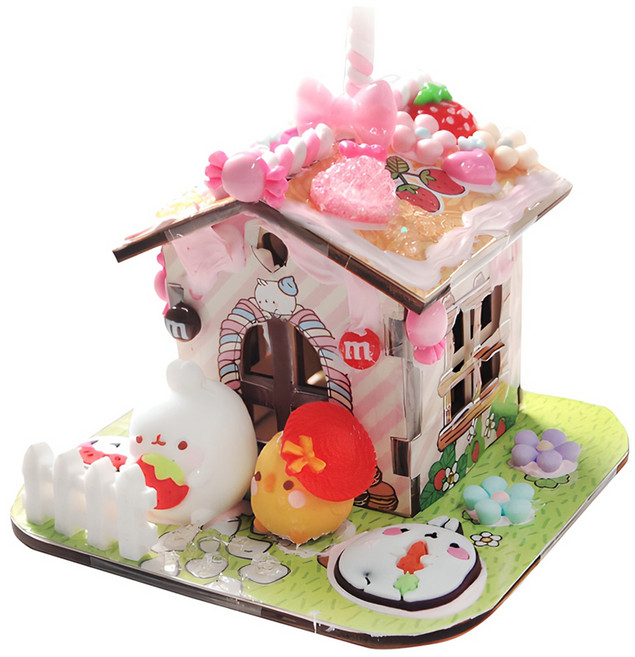 몰랑이 쿠키하우스 무드등 만들기 DIY 키트, 혼합색상, 1세트