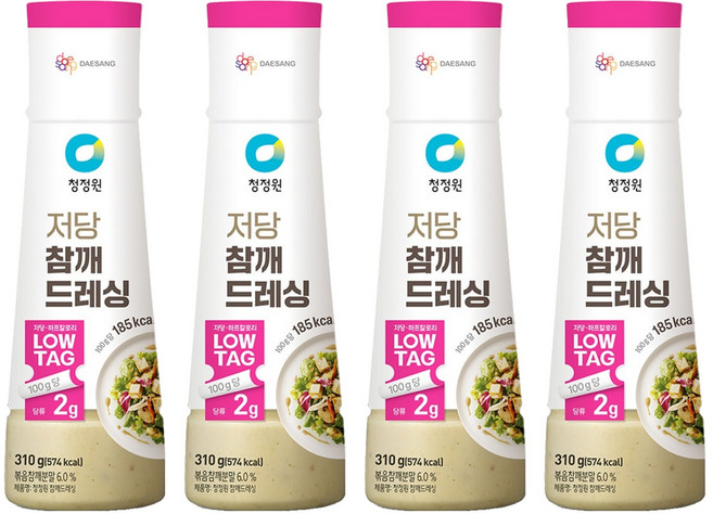 청정원 저당 참깨 드레싱, 310g, 4개