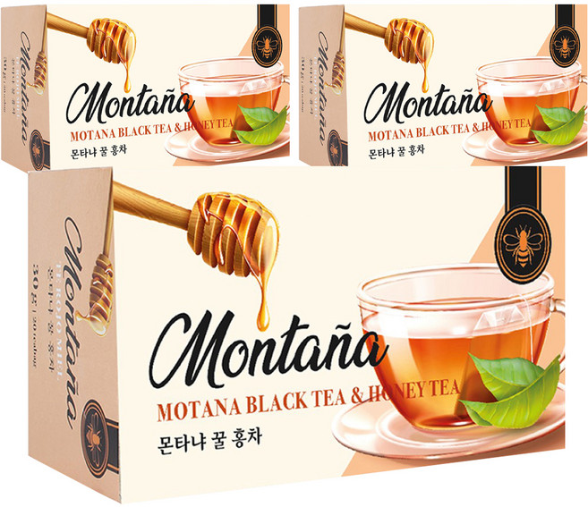 몬타냐 꿀홍차, 1.5g, 20개입, 3개