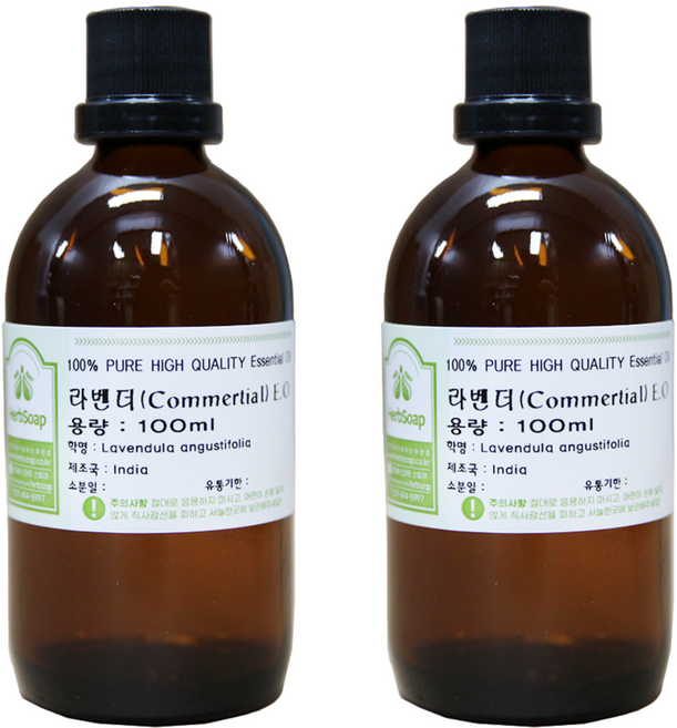 허브솝 커머시얼 에센셜 오일, 라벤더, 100ml, 2개