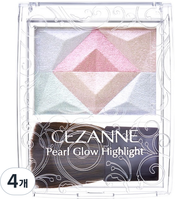 세잔느 스페셜 에디션 펄 글로우 하이라이트 2.4g, 4개, SP2 로맨스 블룸