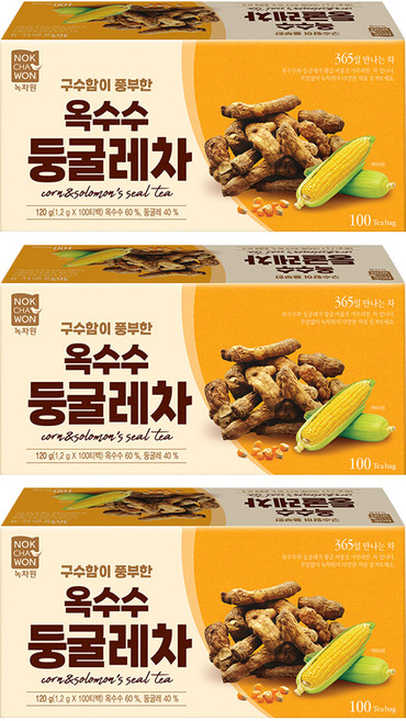 녹차원 옥수수 둥굴레차, 1.2g, 100개입, 3개