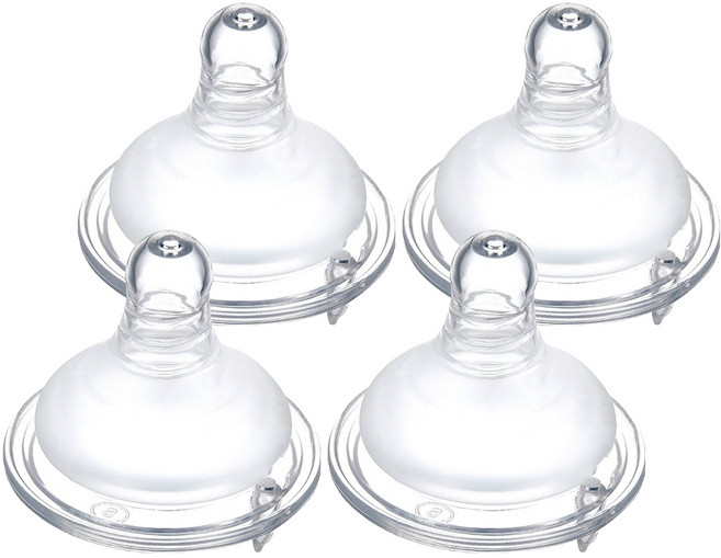 Simba 小獅王辛巴 超柔防脹氣寬口圓孔奶嘴, M(3個月以上), 4個