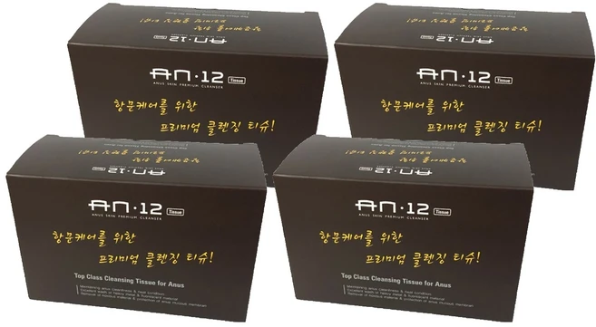 에이엔12 항문전용 클렌징 티슈, 4개 - 쿠팡