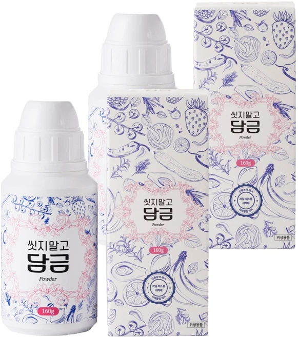 씻지말고담금 과일 야채 파우더 세정제, 160g, 2개 - 쿠팡