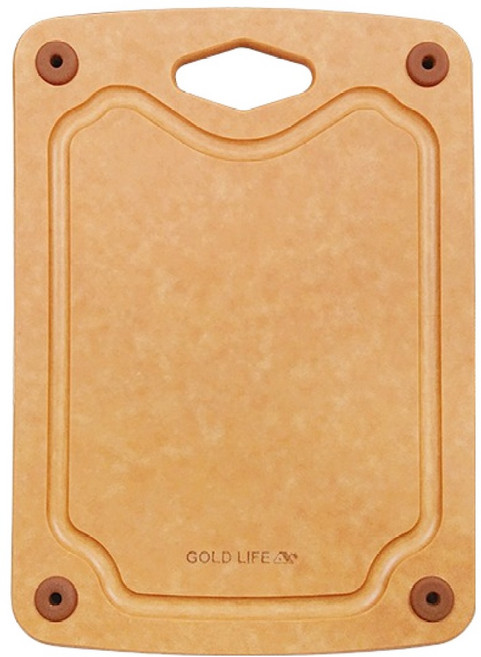 GOLD LIFE 酷澎獨家款 高密度不吸水木纖維砧板, 原木色, 1個