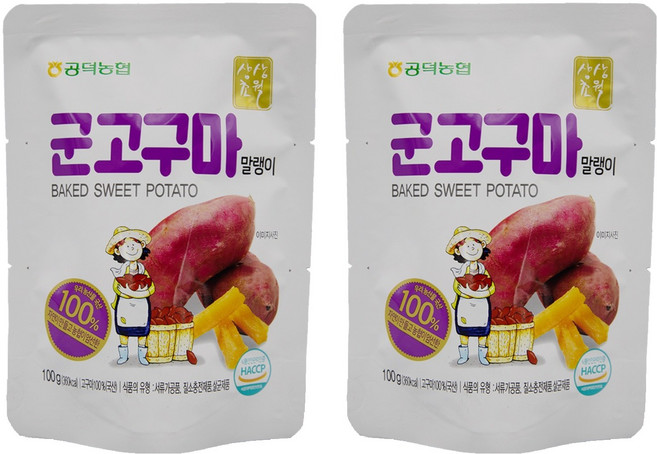 공덕농협 군고구마말랭이, 100g, 2개