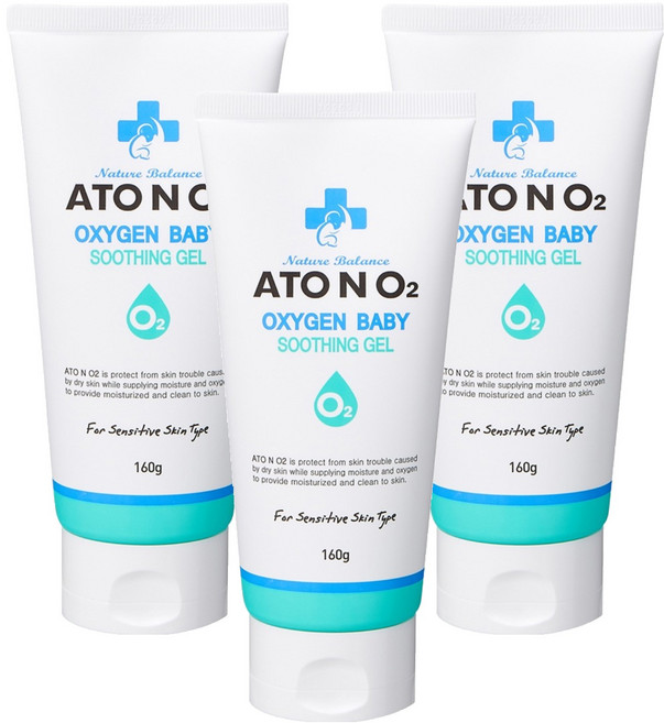 아토앤오투 옥시젠 베이비 수딩젤, 160g, 3개