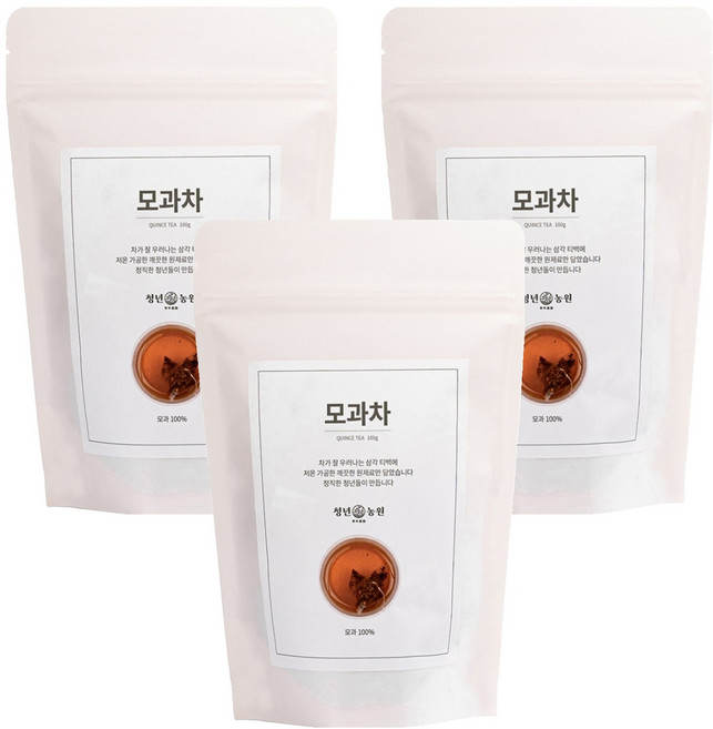 청년농원 저온가공 모과차 삼각티백, 50개입, 3개, 2g