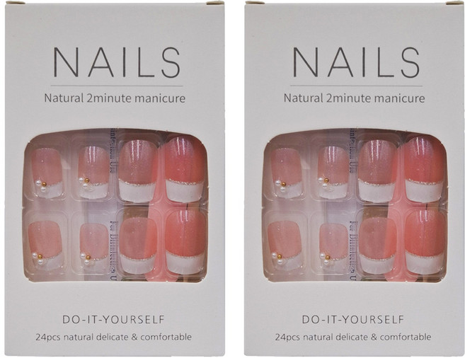 Paula's Nail 寶拉美甲 星月蝴蝶美甲貼片, AP69189 大甲中長款, 2盒