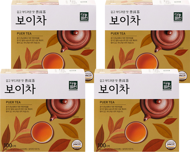 다농원 보이차, 600mg, 100개입, 4개