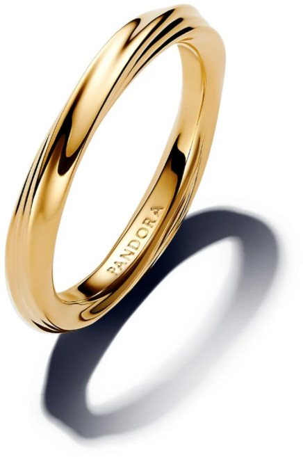 PANDORA 潘多拉 女款扭結戒指 163888C00 + 購物袋