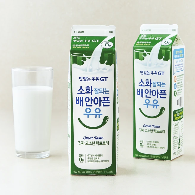 남양유업 맛있는우유GT 소화가 잘되는 고소한 락토프리, 900ml, 2개 - 쿠팡