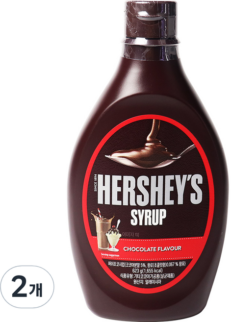허쉬 초코시럽, 623g, 2개