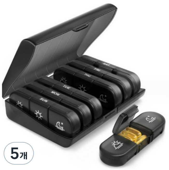 홈즈픽 하루세번 요일별 알약 케이스, 5개