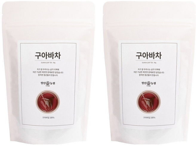 청년농원 저온가공 구아바차 삼각티백, 1g, 50개입, 2개