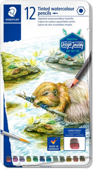 스테들러 틴트 수채 색연필, 1개, 12색
