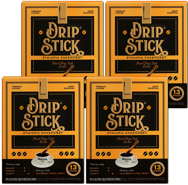 루카스나인 리저브 드립 스틱 커피 에티오피아 코케허니, 13개입, 4개, 3g