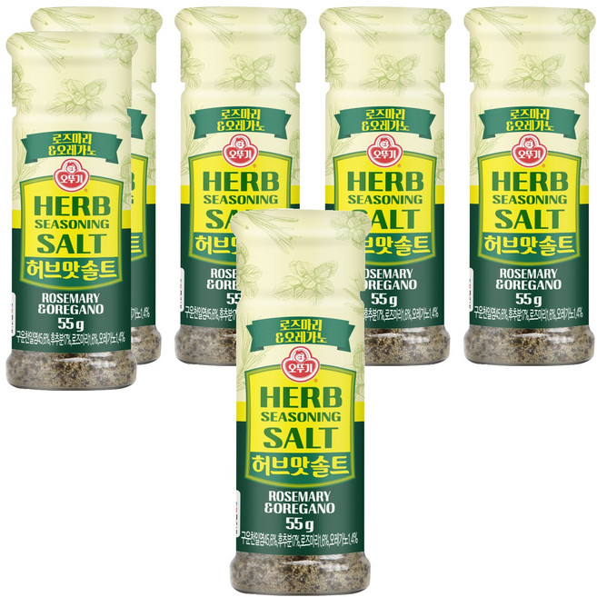오뚜기 허브맛 솔트 로즈마리＆오레가노, 55g, 6개