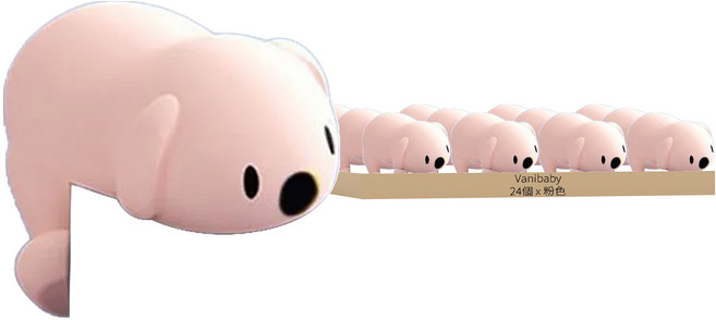 vanibaby 矽膠小狗自黏防撞角組, 粉色, 24個