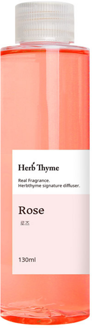 허브타임 리필 디퓨저, 로즈, 130ml, 1개