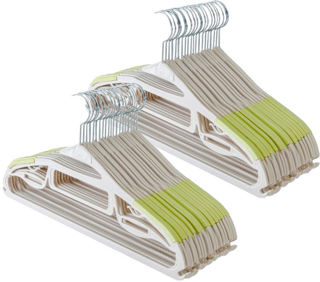 아임홈리빙 논슬립 회전형 지니 옷걸이, 그린, 100개