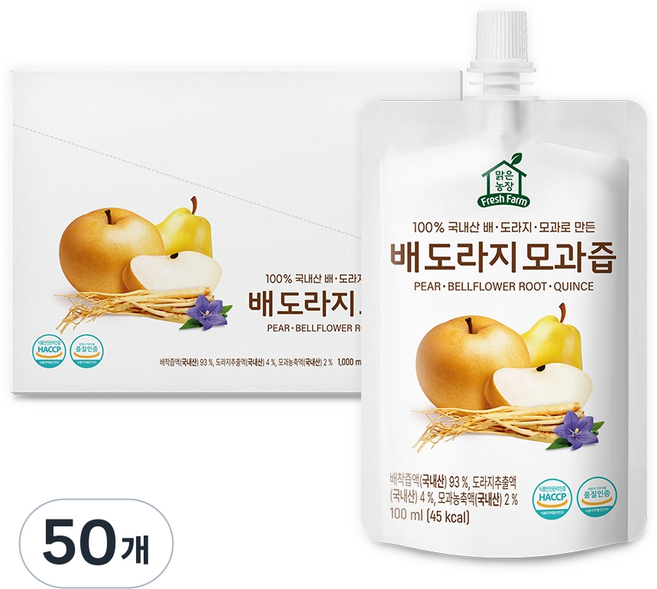 맑은농장 배도라지즙, 50개, 100ml