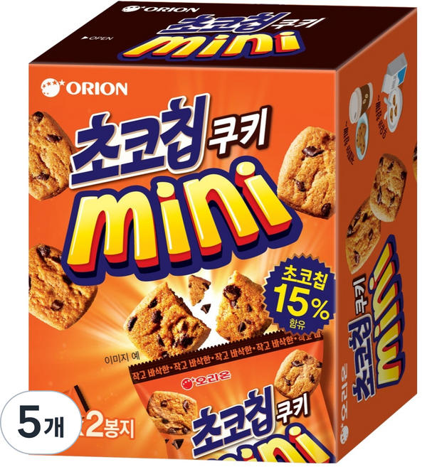 오리온 초코칩쿠키 미니, 90g, 5개