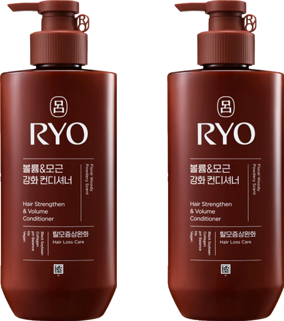 려 흑운 볼륨&모근강화 컨디셔너 탈모증상완화 우디머스크향, 480ml, 2개