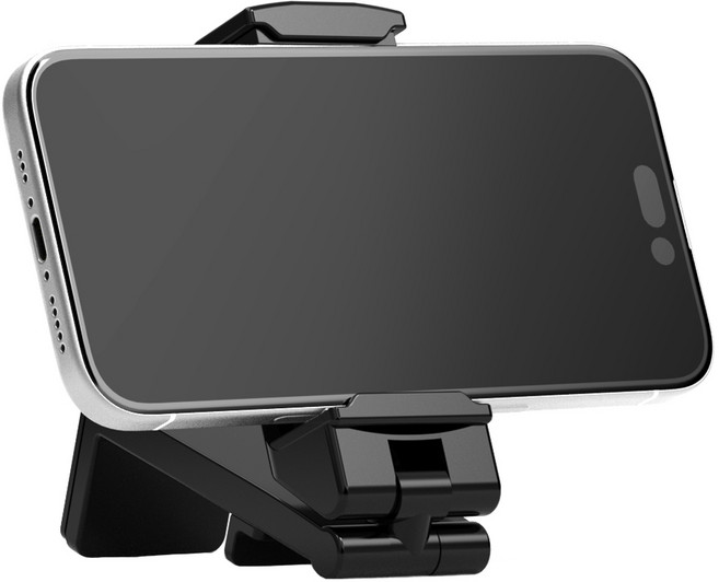 구스페리 360도 회전형 접이식 여행용 휴대폰 거치대, 블랙, 1개