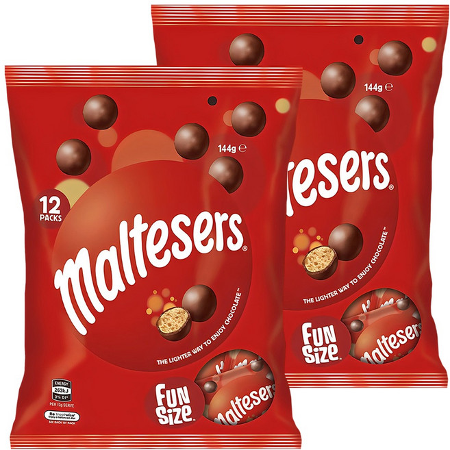 몰티져스 펀사이즈 밀크초콜릿 12p, 144g, 2개
