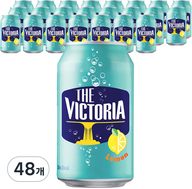 웅진빅토리아 레몬 탄산음료 캔, 350ml, 48개