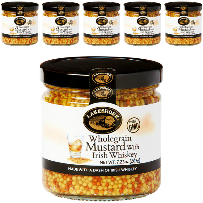 레이크쇼어 아이리쉬위스키 홀그레인 머스타드, 205g, 6개