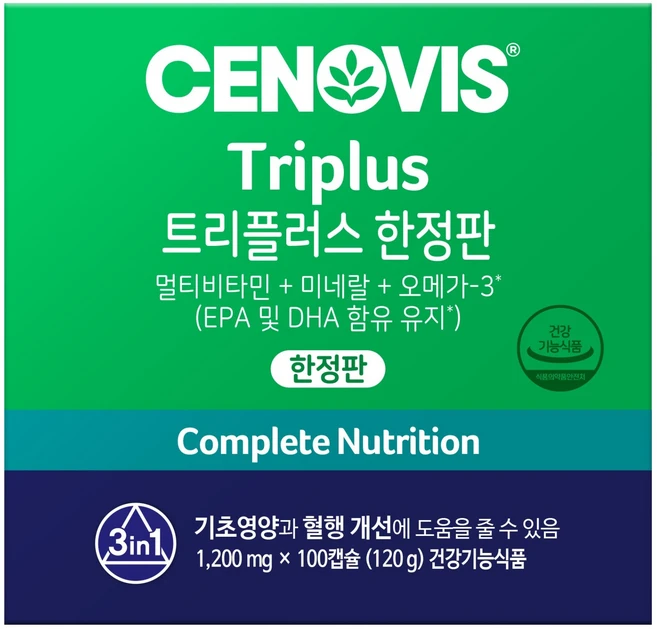세노비스 트리플러스 3in1 프리미엄 멀티비타민, 100정, 1개 - 쿠팡