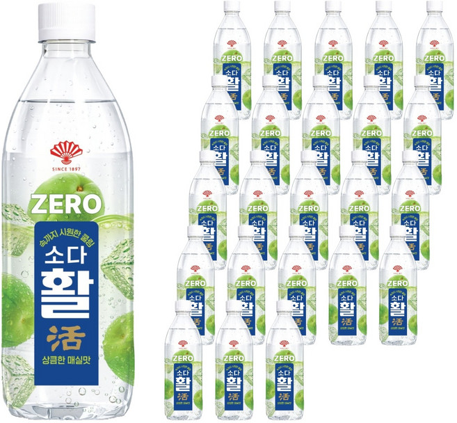 동화약품 소다활 제로 탄산음료 매실맛, 24개, 500ml