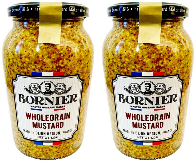 보르니에르 홀그레인 머스타드, 420g, 2개