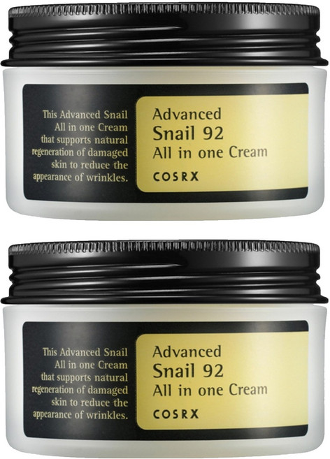 코스알엑스 어드벤스드 스네일 92 올인원 크림, 100ml, 2개