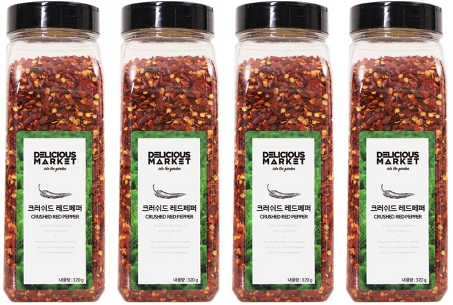 딜리셔스마켓 크러쉬드 레드페퍼 대형, 320g, 4개